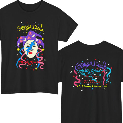 90s Vintage Grateful Dead 1993 Mardi Gras Oakland Coliseum 2 Sided Rare Shirt
