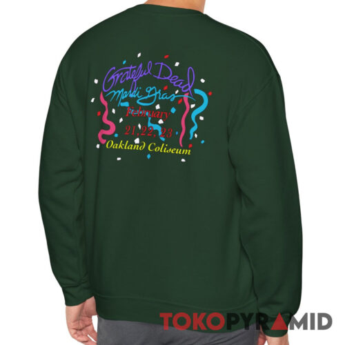 90s Vintage Grateful Dead 1993 Mardi Gras Oakland Coliseum 2 Sided Rare Sweatshirt