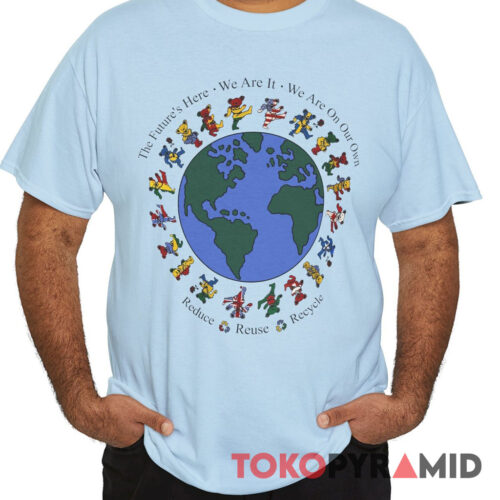 90s Vintage Grateful Dead 1993 Summer Tour Reduce Reuse Recycle 2 Sided Rare Shirt Front