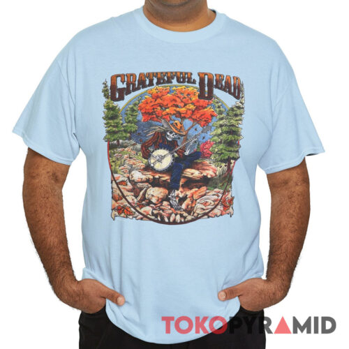 90s Vintage Grateful Dead 1994 Fall Tour Skeleton Playing Banjo 2 Sided Rare Shirt Front 90s Vintage Grateful Dead 1994 Fall Tour Skeleton Playing Banjo 2 Sided Rare Shirt Front