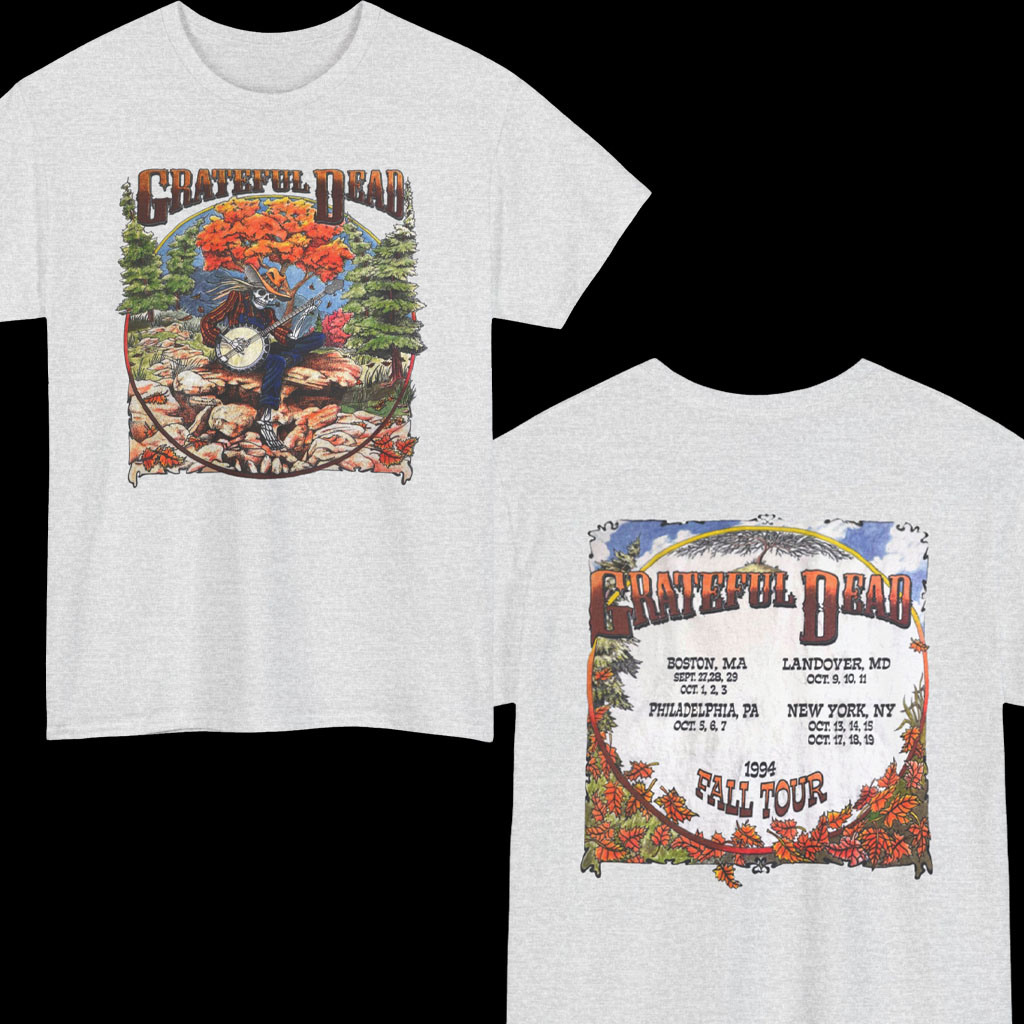 90s Vintage Grateful Dead 1994 Fall Tour Skeleton Playing Banjo 2 Sided Rare Shirt 90s Vintage Grateful Dead 1994 Fall Tour Skeleton Playing Banjo 2 Sided Rare Shirt