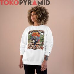 90s Vintage Grateful Dead 1994 Fall Tour Skeleton Playing Banjo 2 Sided Rare White Sweatshirt