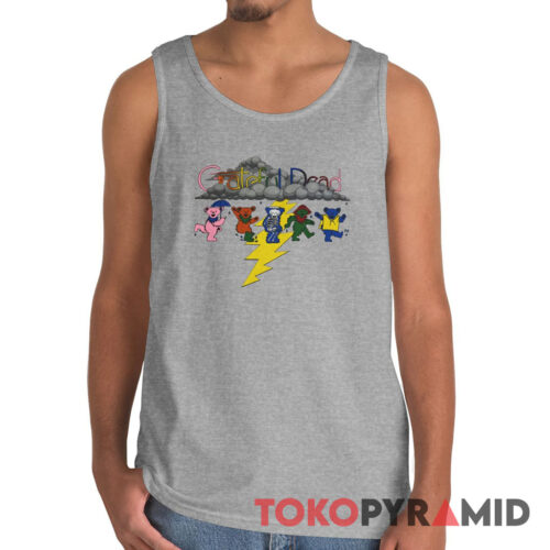 90s Vintage Grateful Dead 1994 North West Tour Rain Skeleton Dancing Bears 2 Sided Rare Tank Top 90s Vintage Grateful Dead 1994 North West Tour Rain Skeleton Dancing Bears 2 Sided Rare Tank Top