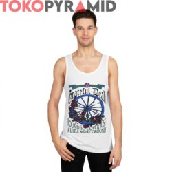 Grateful Dead 1994 The Wheel Summer Tour Bound To Cover Just A Little More Ground 2-Sided Shirt 4 90s Vintage Grateful Dead 1994 The Wheel Summer Tour Bound To Cover Just A Little More Ground 2 Sided Rare White Tank Top