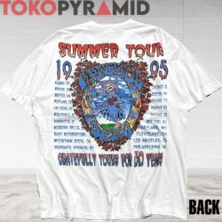 Grateful Dead 30th Anniversary 1995 Summer Tour Gratefully Yours 30 Years 2-Sided Shirt 1 90s Vintage Grateful Dead 30th Anniversary 1995 Summer Tour Gratefully your for 30 years 2 Sided Rare Shirt Back