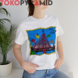 Grateful Dead Golden Gate Bridge 1998 Dancing Bears Dancin’ In The Streets Shirt 4 90s Vintage Grateful Dead Golden Gate Bridge 1998 Dancing Bears Dancin’ In The Streets San Francisco Rare White T shirt