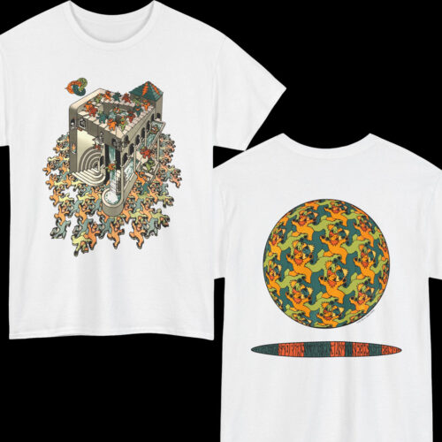 90s Vintage Grateful Dead MC Escher 1993 Dancing Bears Shirt 90s Vintage Grateful Dead MC Escher 1993 Dancing Bears Shirt