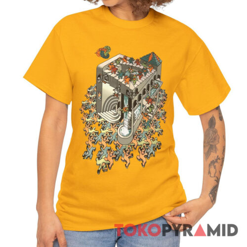 90s Vintage Grateful Dead MC Escher 1993 Dancing Bears Shirt Front 90s Vintage Grateful Dead MC Escher 1993 Dancing Bears Shirt Front