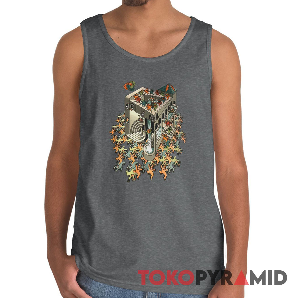 90s Vintage Grateful Dead MC Escher 1993 Dancing Bears Tank Top 90s Vintage Grateful Dead MC Escher 1993 Dancing Bears Tank Top