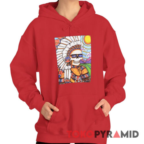 90s Vintage Grateful Dead Native American 1990 Hoodie