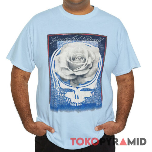 90s Vintage Grateful Dead Rose Stealie Tour Rare T Shirt