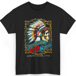 90s Vintage Grateful Dead Spring Tour 1990 Native Skull Rare Shirt