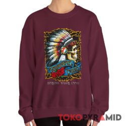 90s Vintage Grateful Dead Spring Tour 1990 Native Skull Rare Sweatshirt