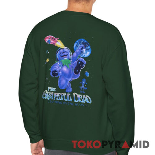 90s Vintage Grateful Dead Standing On The Moon 1995 Dancing Bears 2 Sided Rare Sweatshirt
