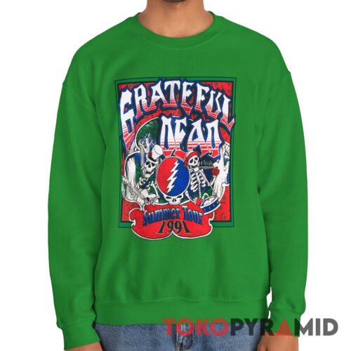 90s Vintage Grateful Dead Summer Tour 1991 Rare Sweatshirt 90s Vintage Grateful Dead Summer Tour 1991 Rare Sweatshirt