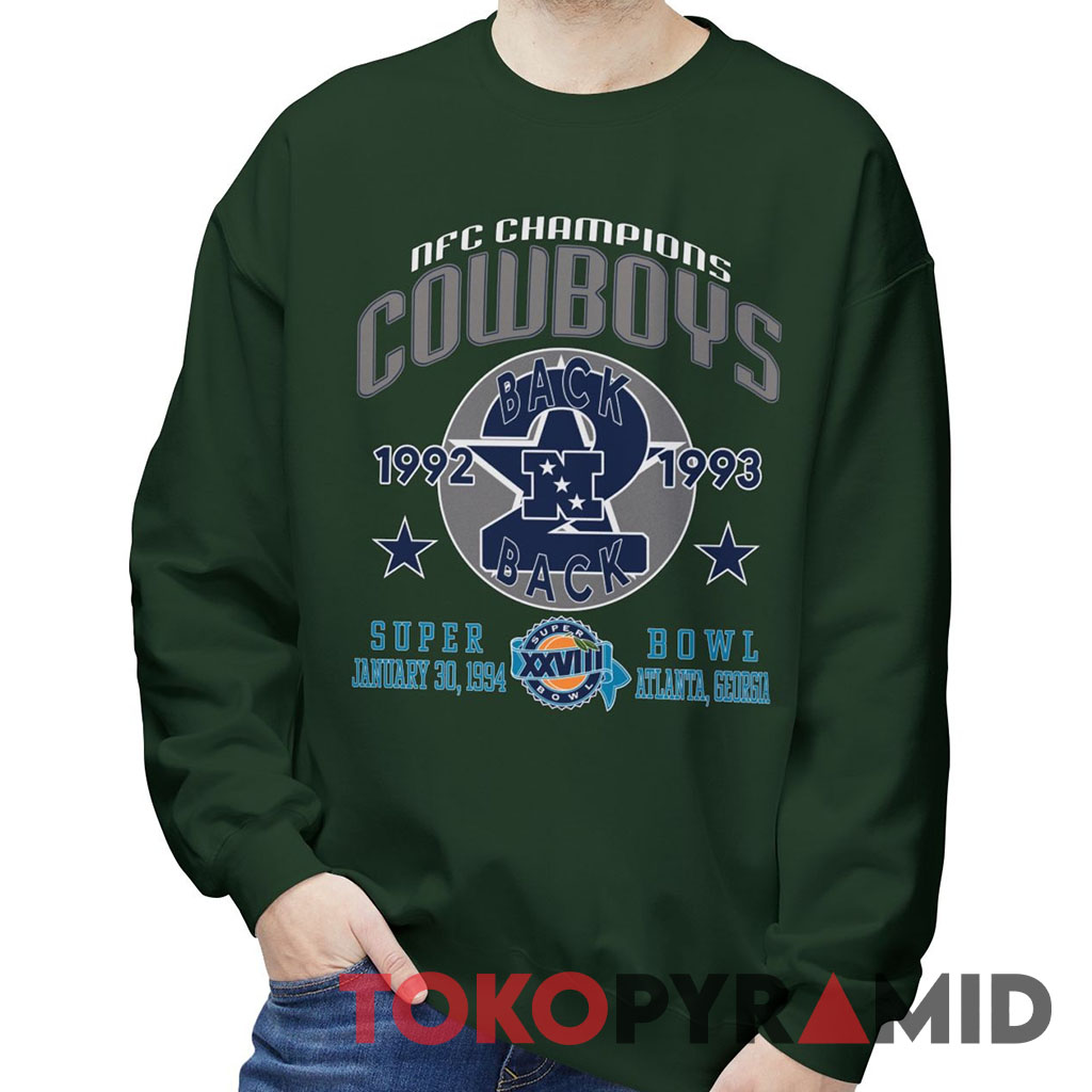 90s Vintage NFC Champions Dallas Cowboys 1992 1993 Back to Back Super Bowl XXVIII Sweatshirt 90s Vintage NFC Champions Dallas Cowboys 1992 1993 Back to Back Super Bowl XXVIII Sweatshirt