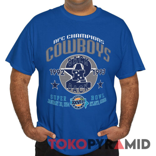 90s Vintage NFC Champions Dallas Cowboys 1992 1993 Back to Back Super Bowl XXVIII Tee 90s Vintage NFC Champions Dallas Cowboys 1992 1993 Back to Back Super Bowl XXVIII Tee
