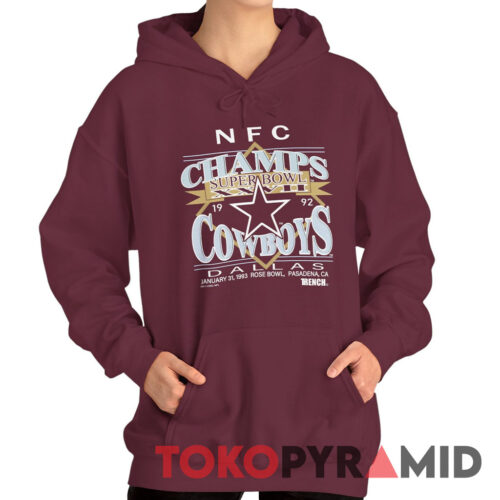 90s Vintage NFC Champs Super Bowl XXVII Dallas Cowboys 1993 Rose Bowl Pasadena Rare Hoodie 90s Vintage NFC Champs Super Bowl XXVII Dallas Cowboys 1993 Rose Bowl Pasadena Rare Hoodie