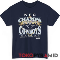 90s Vintage NFC Champs Super Bowl XXVII Dallas Cowboys 1993 Rose Bowl Pasadena Rare Shirt