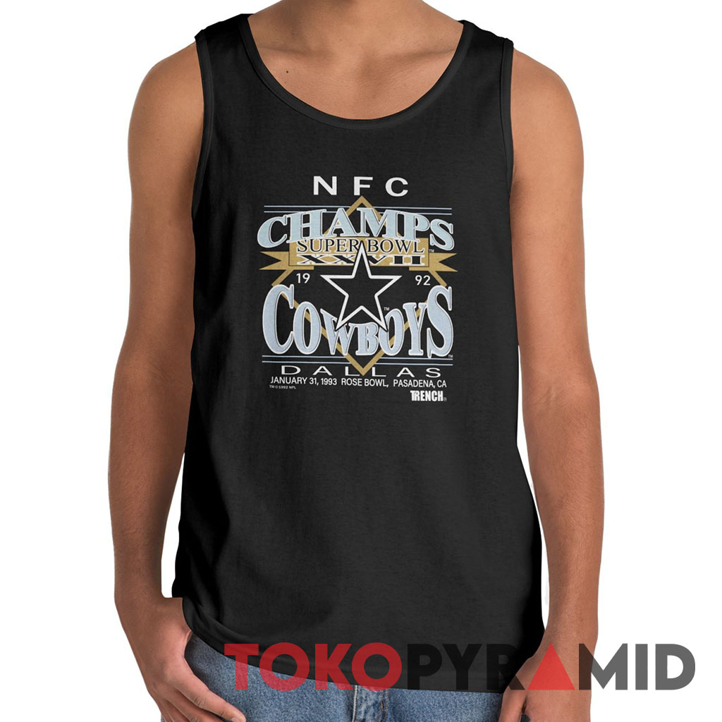 90s Vintage NFC Champs Super Bowl XXVII Dallas Cowboys 1993 Rose Bowl Pasadena Rare Tank Top 90s Vintage NFC Champs Super Bowl XXVII Dallas Cowboys 1993 Rose Bowl Pasadena Rare Tank Top
