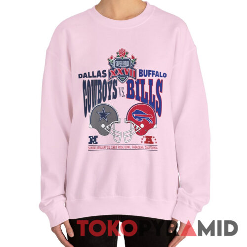 90s Vintage NFL Dallas Cowboys Buffalo Bills 1993 Super Bowl XXVII Sweatshirt 90s Vintage NFL Dallas Cowboys Buffalo Bills 1993 Super Bowl XXVII Sweatshirt