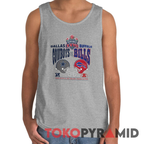 90s Vintage NFL Dallas Cowboys Buffalo Bills 1993 Super Bowl XXVII Tank Top 90s Vintage NFL Dallas Cowboys Buffalo Bills 1993 Super Bowl XXVII Tank Top