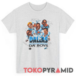 90s Vintage NFL Dallas Cowboys Caricature World Champions Signature T Shirt