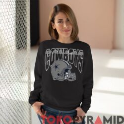 90s Vintage NFL Dallas Cowboys Helmet Football Rare Black Long Sleeve