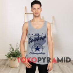 NFL Dallas Cowboys NFC 1992 Eastern Division Champions T-shirt 3 90s Vintage NFL Dallas Cowboys NFC Eastern Division Champions 1992 Grey Tank Top