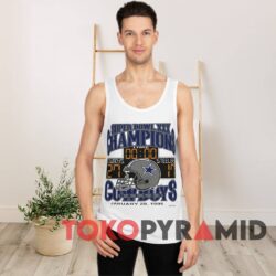 Dallas Cowboys Pittsburgh Steelers 1996 Super Bowl XXX T-shirt 4 90s Vintage NFL Dallas Cowboys Pittsburgh Steelers 1996 Super Bowl XXX Champions White Tank Top