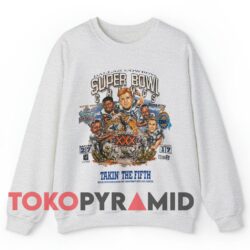 90s Vintage NFL Dallas Cowboys Taking The Fifth Super Bowl Champs Logo Grey Long Sleeve