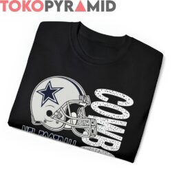 90s Vintage NFL Football Dallas Cowboys Helmet Rare Black Tee