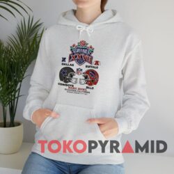 90s Vintage NFL Super Bowl XXVII Dallas Cowboys and Buffalo Bills Rose Bowl Pasadena 1993 Grey Hoodie