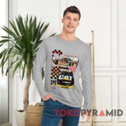 Rare 90s Nascar David Green 96 Tee Caterpillar Chevy Monte Carlo 2 90s Vintage Nascar David Green 96 Tee Caterpillar Chevy Monte Carlo Grey Long sleeved