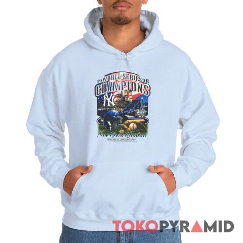 90s Vintage New York Yankees 1998 T shirt World Series Champions MLB Baseball Team Hoodie