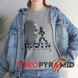 90s Vintage Rare Dallas Cowboys Michael Irvin Photo Grey T shirt
