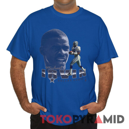 90s Vintage Rare Dallas Cowboys Michael Irvin Photo Shirt 90s Vintage Rare Dallas Cowboys Michael Irvin Photo Shirt