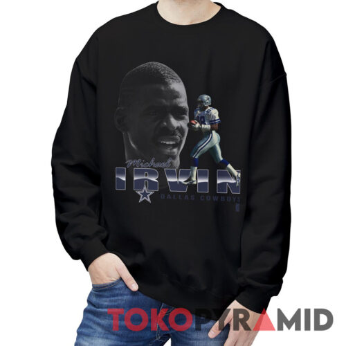 90s Vintage Rare Dallas Cowboys Michael Irvin Photo Sweatshirt 90s Vintage Rare Dallas Cowboys Michael Irvin Photo Sweatshirt