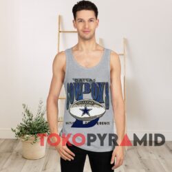 90s Vintage Rare Dallas Cowboys National Conference Grey Tank Top