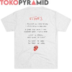 90s Vintage Rolling Stones 1994 Love Is Strong Lyrics 2 Sided Rare T shirt back
