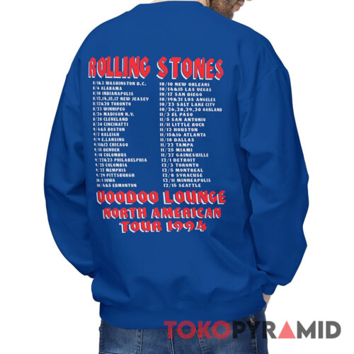90s Vintage Rolling Stones Voodoo Lounge Tour 1994 North American Tour Sweatshirt