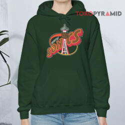 90's Vintage Seattle Sonics Nba Team Big Logo Hoodie