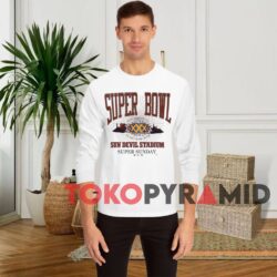 90s Vintage Super Bowl 1996 Arizona Sun Devil Stadium Super Sunday Dallas Cowboys V Pittsburgh Steelers White Long Sleeve