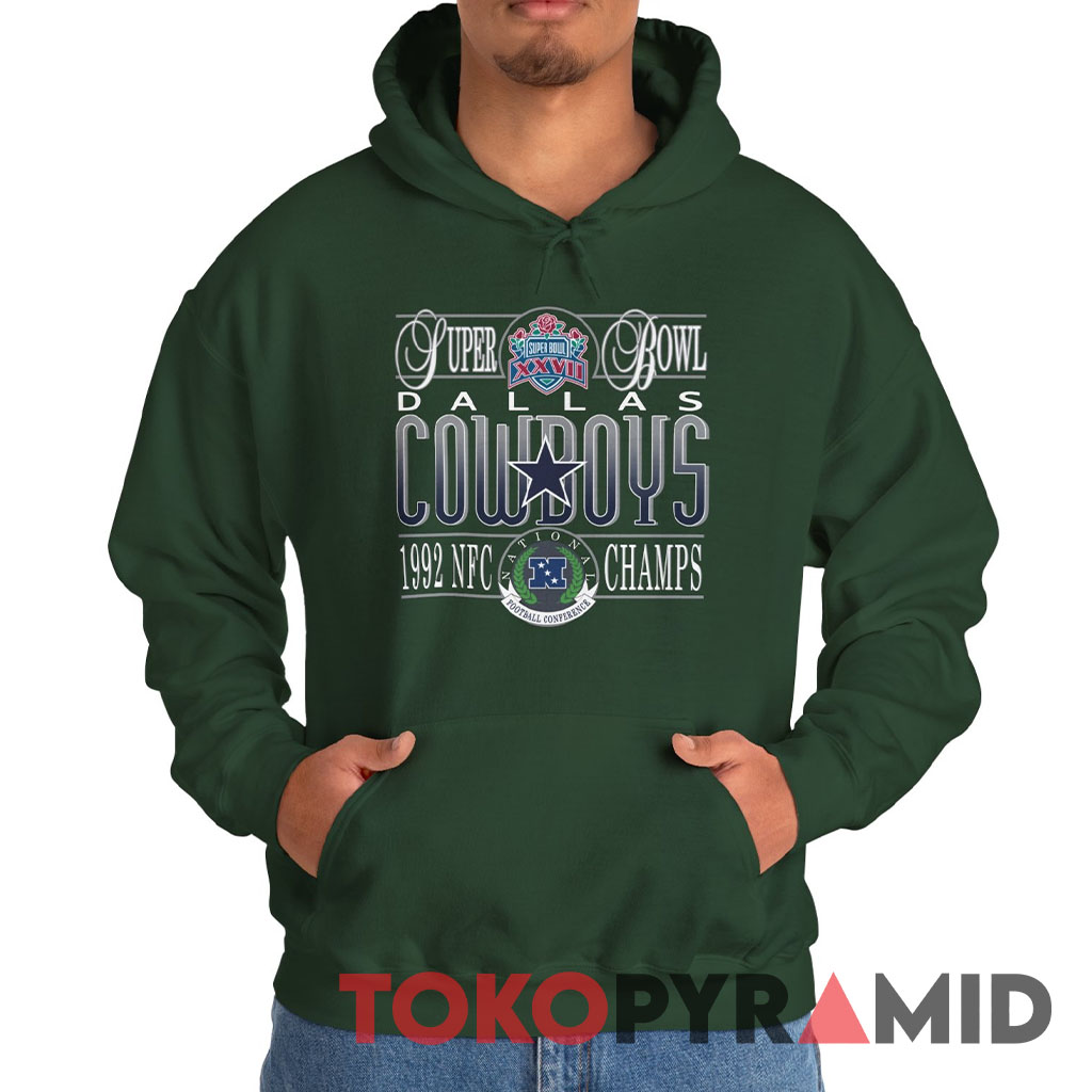 90s Vintage Super Bowl XXVII Dallas Cowboys 1992 NFC Champs Football Conference NFL Rare Hoodie 90s Vintage Super Bowl XXVII Dallas Cowboys 1992 NFC Champs Football Conference NFL Rare Hoodie