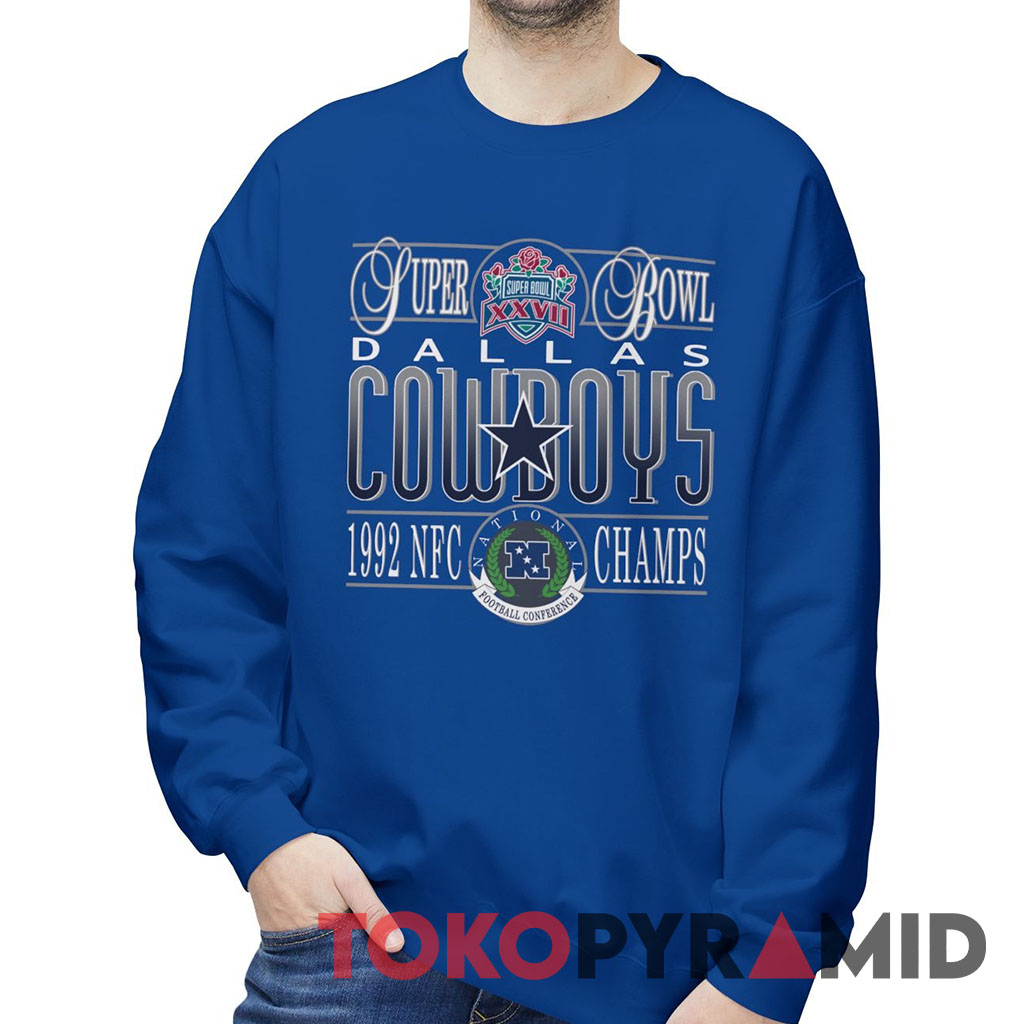 90s Vintage Super Bowl XXVII Dallas Cowboys 1992 NFC Champs Football Conference NFL Rare Sweatshirt 90s Vintage Super Bowl XXVII Dallas Cowboys 1992 NFC Champs Football Conference NFL Rare Sweatshirt