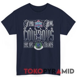 90s Vintage Super Bowl XXVII Dallas Cowboys 1992 NFC Champs Football Conference NFL Rare Tee