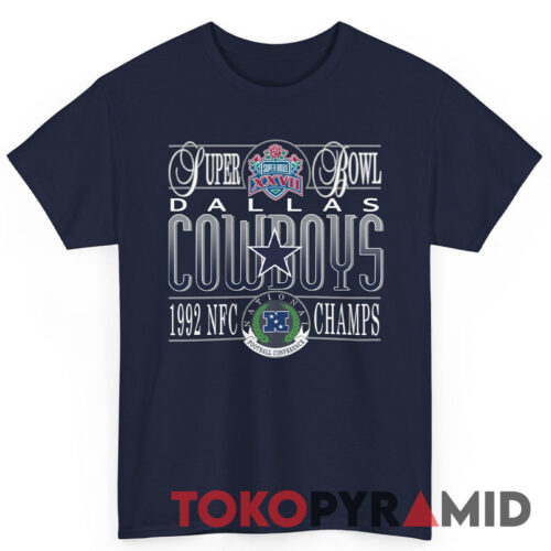 90s Vintage Super Bowl XXVII Dallas Cowboys 1992 NFC Champs Football Conference NFL Rare Tee 90s Vintage Super Bowl XXVII Dallas Cowboys 1992 NFC Champs Football Conference NFL Rare Tee