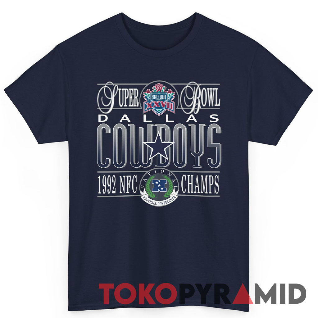 90s Vintage Super Bowl XXVII Dallas Cowboys 1992 NFC Champs Football Conference NFL Rare Tee 90s Vintage Super Bowl XXVII Dallas Cowboys 1992 NFC Champs Football Conference NFL Rare Tee
