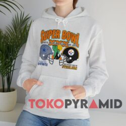Super Bowl XXX 1996 Dallas Cowboys Pittsburgh SteelersT-shirt 4 90s Vintage Super Bowl XXX 1996 Dallas Cowboys and Pittsburgh Steelers Grey Hoodie