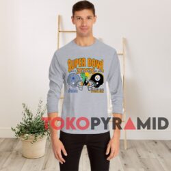 Super Bowl XXX 1996 Dallas Cowboys Pittsburgh SteelersT-shirt 2 90s Vintage Super Bowl XXX 1996 Dallas Cowboys and Pittsburgh Steelers Grey Long Sleeve